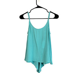 Olivaceous Women’s Blue High Low Hem Sleeveless Cami Lightweight Size Small